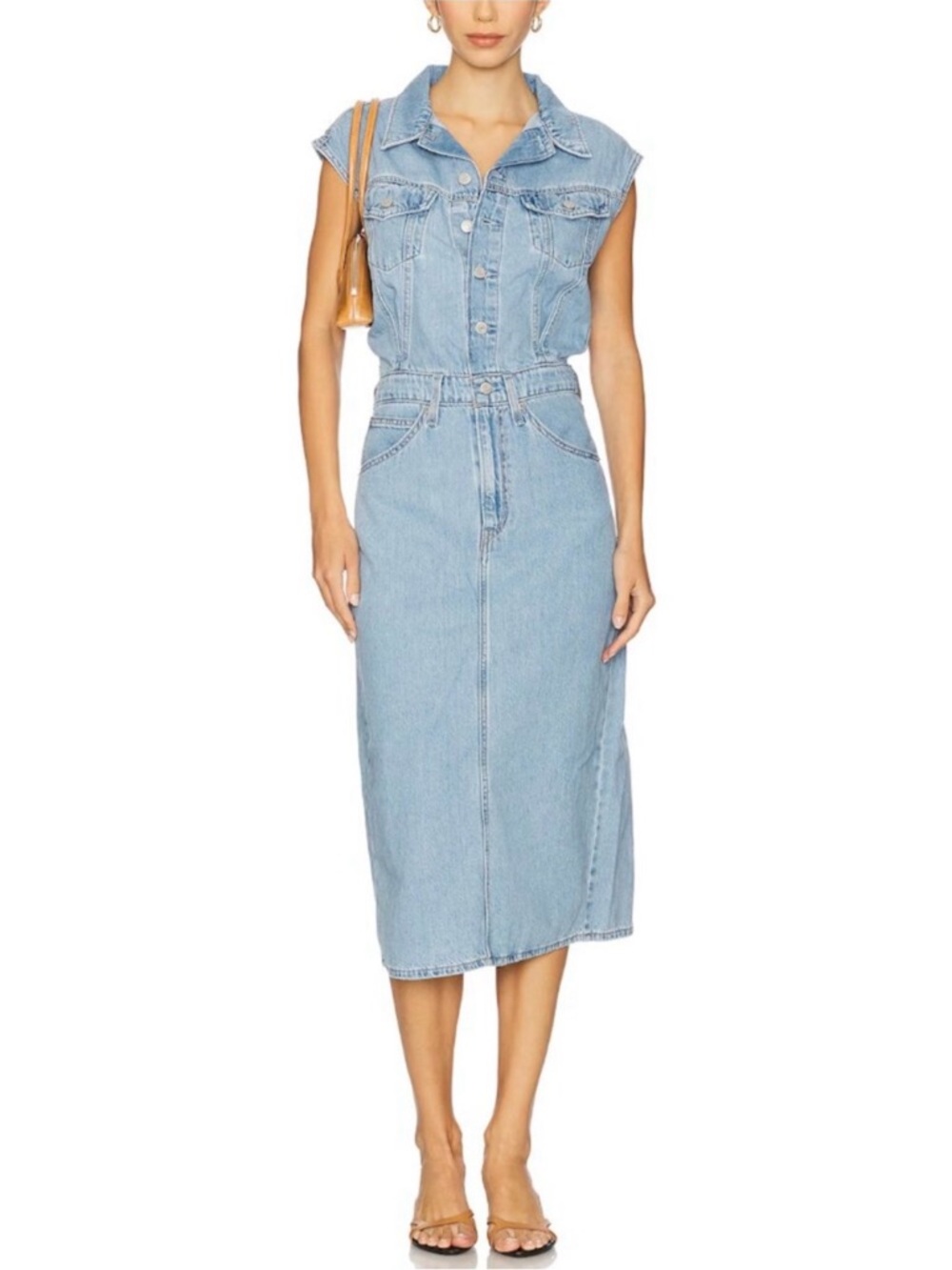 Levi's Light Blue Denim Midi Dress - Picture 5 of 9